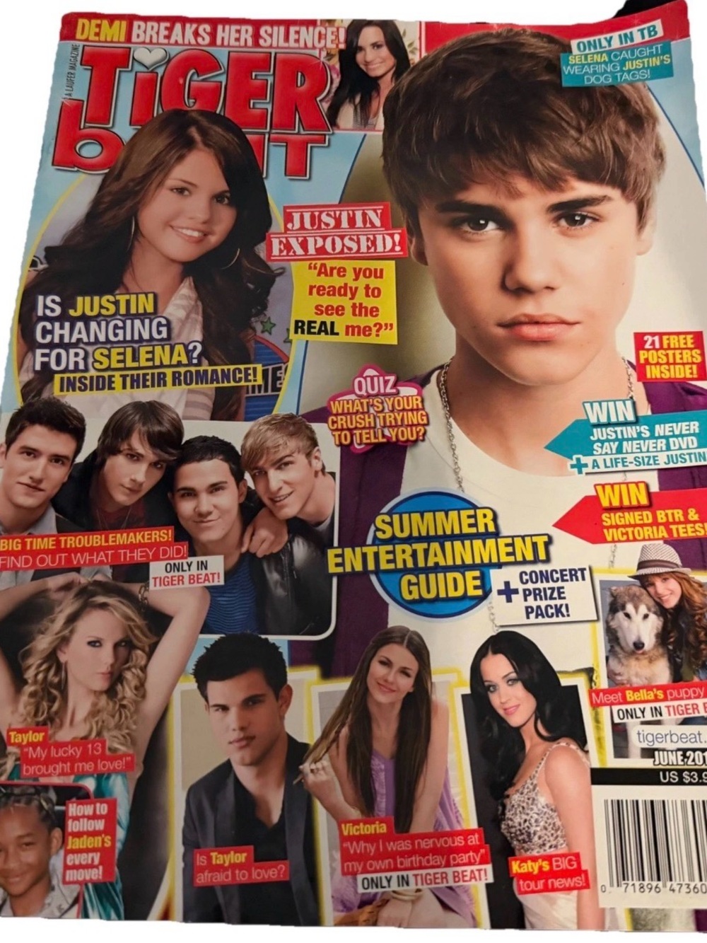 Tiger Beat Magazine June 2011 Justin Bieber